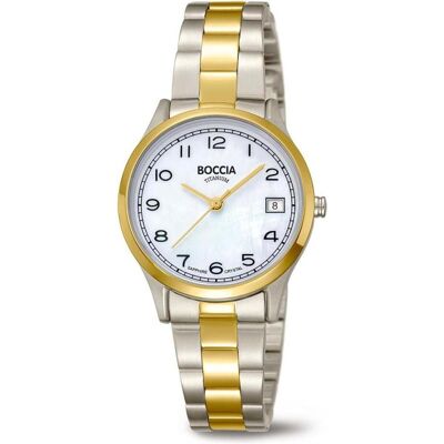 Boccia, Armbanduhr, Titanium 3324.02 Dames Uhr 31 mm, Gold, Silber, (Analoguhr, 31 mm) Boccia, Armbanduhr, Titanium 3324.02 Dames Uhr 31 mm, Gold, Silber, (Analoguhr, 31 mm)