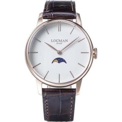 Locman, Armbanduhr, Italy Herrenuhr 1960 Solo Tempo Ref. 0256, Braun, (Analoguhr, 41 mm) Locman, Armbanduhr, Italy Herrenuhr 1960 Solo Tempo Ref. 0256, Braun, (Analoguhr, 41 mm)