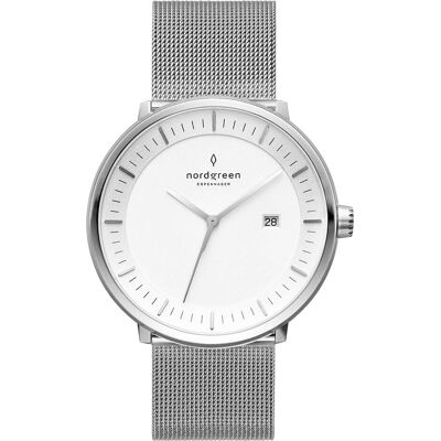 Nordgreen, Armbanduhr, Herrenuhr, Silber, (Analoguhr, 36 mm) Nordgreen, Armbanduhr, Herrenuhr, Silber, (Analoguhr, 36 mm)