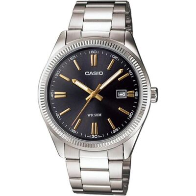 Casio Armbanduhr, Mtp-1302D-1A2, Schwarz, Silber, (Analoguhr, 38.50 mm) Casio Armbanduhr, Mtp-1302D-1A2, Schwarz, Silber, (Analoguhr, 38.50 mm)