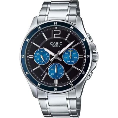 Casio Armbanduhr, Collection, Silber, Blau, (43.50 mm) Casio Armbanduhr, Collection, Silber, Blau, (43.50 mm)