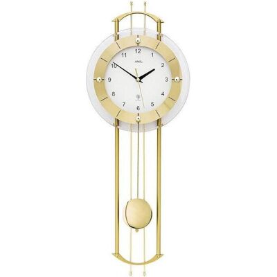 AMS F5257 Gold Radio Pendeluhr - Wanduhr AMS F5257 Gold Radio Pendeluhr - Wanduhr