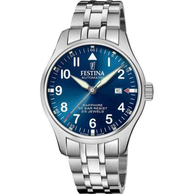 Festina, Armbanduhr, F20151/C Swiss Made Automatik, Blau, (Analoguhr, Swiss Made, 43.50 mm) Festina, Armbanduhr, F20151/C Swiss Made Automatik, Blau, (Analoguhr, Swiss Made, 43.50 mm)