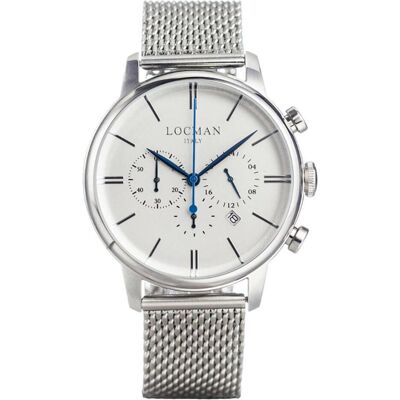 Locman, Armbanduhr, Italy Herrenuhr 1960 Chrono Ref. 0254, Blau, (Chronograph, 42 mm) Locman, Armbanduhr, Italy Herrenuhr 1960 Chrono Ref. 0254, Blau, (Chronograph, 42 mm)