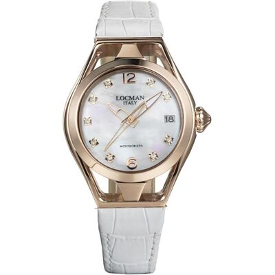 Locman, Armbanduhr, Italy Damenuhr Montecristo Lady roségold PVD mit Diamanten ca. 0,10 ct. Ref. 0526, Mehrfarbig, (Uhr mit Schmuckstein) Locman, Armbanduhr, Italy Damenuhr Montecristo Lady roségold PVD mit Diamanten ca. 0,10 ct. Ref. 0526, Mehrfarbig, (Uhr mit Schmuckstein)