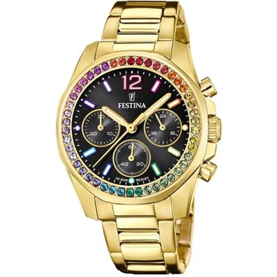Festina, Armbanduhr, F20609/3 Boyfriend Collection, Gold, (Chronograph, 38 mm) Festina, Armbanduhr, F20609/3 Boyfriend Collection, Gold, (Chronograph, 38 mm)