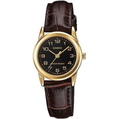 Casio Armbanduhr, LTP-V001GL-1B, Braun, Gold, (25 mm) Casio Armbanduhr, LTP-V001GL-1B, Braun, Gold, (25 mm)