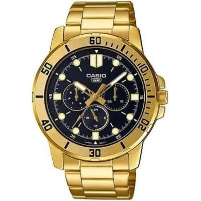 Casio Armbanduhr, Collection, Gold, Schwarz, (49 mm) Casio Armbanduhr, Collection, Gold, Schwarz, (49 mm)