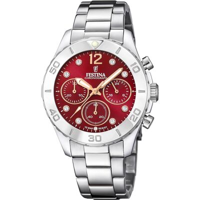 Festina, Armbanduhr, Boyfriend, Silber, (Chronograph, 39 mm) Festina, Armbanduhr, Boyfriend, Silber, (Chronograph, 39 mm)
