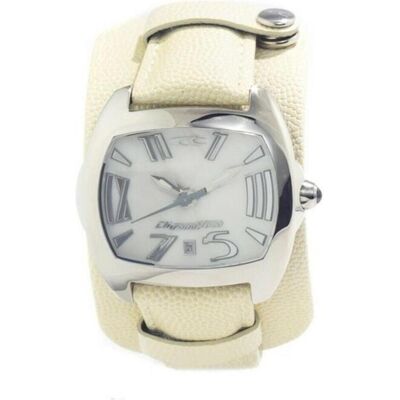 Chronotech, Armbanduhr, Herrenuhr CT2188M-20 (Ø 45 mm), Weiss, Beige, Silber, (Chronograph, 45 mm) Chronotech, Armbanduhr, Herrenuhr CT2188M-20 (Ø 45 mm), Weiss, Beige, Silber, (Chronograph, 45 mm)