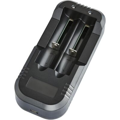 Walimex pro pro Dual Ladegerät für Li-Ion Akku 18650 und 18350 (1 Stk., Ladegerät ohne Akku), Akku Ladegerät Walimex pro pro Dual Ladegerät für Li-Ion Akku 18650 und 18350 (1 Stk., Ladegerät ohne Akku), Akku Ladegerät
