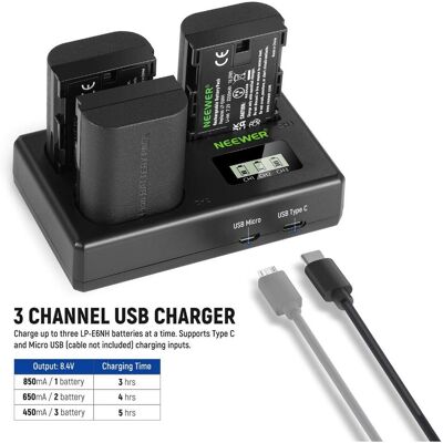 Neewer LP-E6NH (Kamera Akku, Kamera Akku Ladegerät), Kamera Stromversorgung, Schwarz Neewer LP-E6NH (Kamera Akku, Kamera Akku Ladegerät), Kamera Stromversorgung, Schwarz
