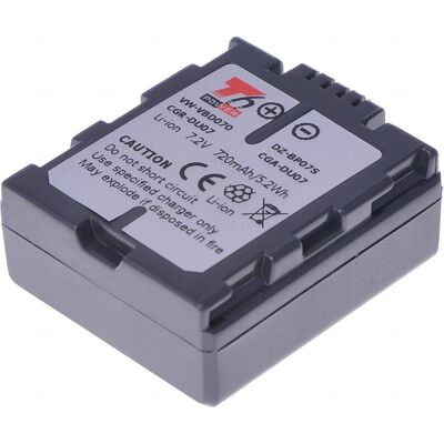 T6 Power Baterie Panasonic VW-VBD070, CGA-DU07, CGR-DU07, Hitachi DZ-BP07S (Kamera Akku), Kamera Stromversorgung, Grau T6 Power Baterie Panasonic VW-VBD070, CGA-DU07, CGR-DU07, Hitachi DZ-BP07S (Kamera Akku), Kamera Stromversorgung, Grau