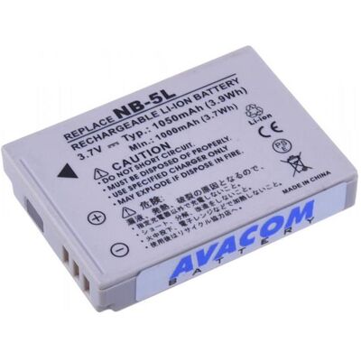 Avacom Akku für Canon NB-5L / Li- ION / 3,7 V / 1050 mAh / 3,9 Wh / Version 2011 (Kamera Akku), Kamera Stromversorgung, Grau Avacom Akku für Canon NB-5L / Li- ION / 3,7 V / 1050 mAh / 3,9 Wh / Version 2011 (Kamera Akku), Kamera Stromversorgung, Grau