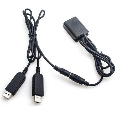 Caruba Sony NP FW50 Volldecodierung Dummy Batterie + 5V 2A duales USB Kabel (Kamera Akku), Kamera Stromversorgung, Schwarz Caruba Sony NP FW50 Volldecodierung Dummy Batterie + 5V 2A duales USB Kabel (Kamera Akku), Kamera Stromversorgung, Schwarz