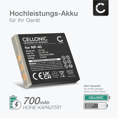 Cellonic Akku für Pentax Optio S5i, S, A20, WP, A40, SVi, S4i, S7, E65, S6, L20, X (Kamera Akku), Kamera Stromversorgung, Grau Cellonic Akku für Pentax Optio S5i, S, A20, WP, A40, SVi, S4i, S7, E65, S6, L20, X (Kamera Akku), Kamera Stromversorgung, Grau