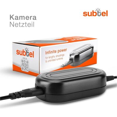 Subtel Netzteil für Canon PowerShot SX740 HS, G7 X Mark II, X, SX620, SX730, G1x, Kamera Stromversorgung, Schwarz Subtel Netzteil für Canon PowerShot SX740 HS, G7 X Mark II, X, SX620, SX730, G1x, Kamera Stromversorgung, Schwarz