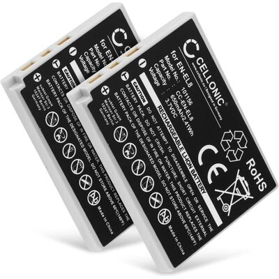 Cellonic Akku für Nikon Coolpix S1, P1, P2, S2, S52, S5, S51c, S6, S9, S3, S51, s50 (Kamera Akku), Kamera Stromversorgung, Grau Cellonic Akku für Nikon Coolpix S1, P1, P2, S2, S52, S5, S51c, S6, S9, S3, S51, s50 (Kamera Akku), Kamera Stromversorgung, Grau