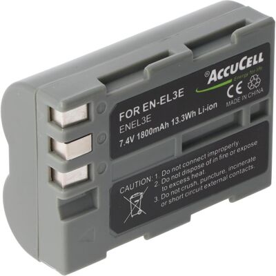 AccuCell Nikon EN-EL3e D700 Akku - 1600mAh Li-ion Kameraakkus AccuCell Nikon EN-EL3e D700 Akku - 1600mAh Li-ion Kameraakkus