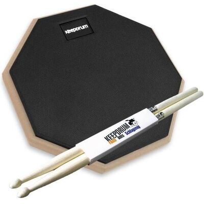 keepdrum Übungspad DP-BK8 schwarz 8 Zoll mit Drumsticks 1 Paar, Schlagzeug Zubehör, Schwarz keepdrum Übungspad DP-BK8 schwarz 8 Zoll mit Drumsticks 1 Paar, Schlagzeug Zubehör, Schwarz