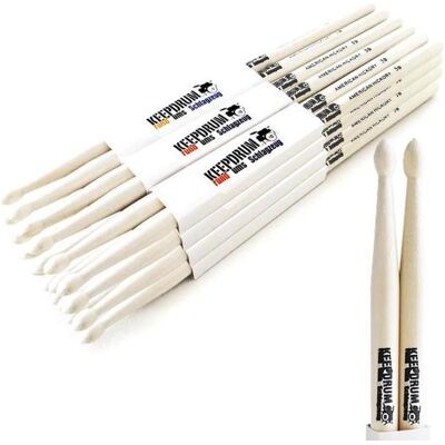 keepdrum 5B Hickory Drumsticks 12 Paar (Schlagzeug), Drumsticks + Schlägel, Braun keepdrum 5B Hickory Drumsticks 12 Paar (Schlagzeug), Drumsticks + Schlägel, Braun