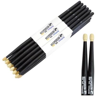 keepdrum 5AB Black Hickory Drumsticks Schwarz 12 Paar (Schlagzeug), Drumsticks + Schlägel, Schwarz keepdrum 5AB Black Hickory Drumsticks Schwarz 12 Paar (Schlagzeug), Drumsticks + Schlägel, Schwarz