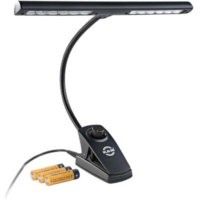K&M 12295 Notenständerleuchte Dimmer Light, Tasteninstrument Zubehör, Schwarz K&M 12295 Notenständerleuchte Dimmer Light, Tasteninstrument Zubehör, Schwarz