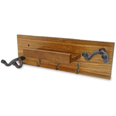 keepdrum Gitarren-Wandhalterung Ebony für 2 Gitarren und Zubehör (Bass, E-Gitarre), Instrumentenständer + Halter, Braun, Schwarz keepdrum Gitarren-Wandhalterung Ebony für 2 Gitarren und Zubehör (Bass, E-Gitarre), Instrumentenständer + Halter, Braun, Schwarz