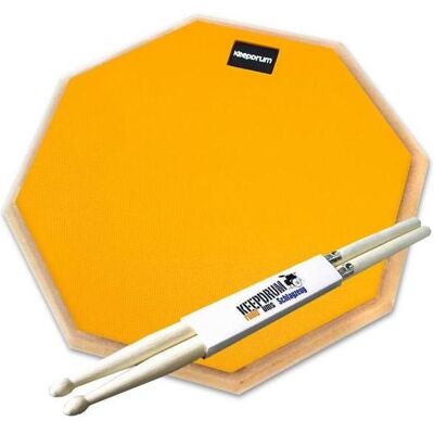 keepdrum Übungspad Orange 12 Zoll mit Drumsticks, Schlagzeug Zubehör, Orange keepdrum Übungspad Orange 12 Zoll mit Drumsticks, Schlagzeug Zubehör, Orange