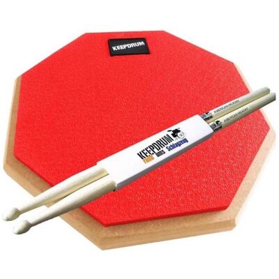 keepdrum DP-RD Übungspad mit Drumsticks, Schlagzeug Zubehör, Mehrfarbig, Weiss keepdrum DP-RD Übungspad mit Drumsticks, Schlagzeug Zubehör, Mehrfarbig, Weiss