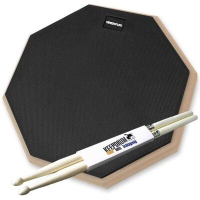 keepdrum Übungspad DP-BK12 schwarz 12 Zoll mit Drumsticks 1 Paar, Schlagzeug Zubehör, Schwarz keepdrum Übungspad DP-BK12 schwarz 12 Zoll mit Drumsticks 1 Paar, Schlagzeug Zubehör, Schwarz
