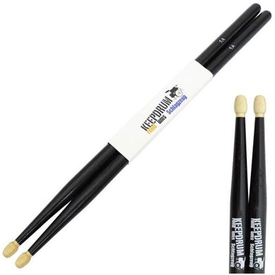 keepdrum 5AB Hickory Drumsticks Schwarz 1 Paar (Schlagzeug), Drumsticks + Schlägel, Schwarz keepdrum 5AB Hickory Drumsticks Schwarz 1 Paar (Schlagzeug), Drumsticks + Schlägel, Schwarz