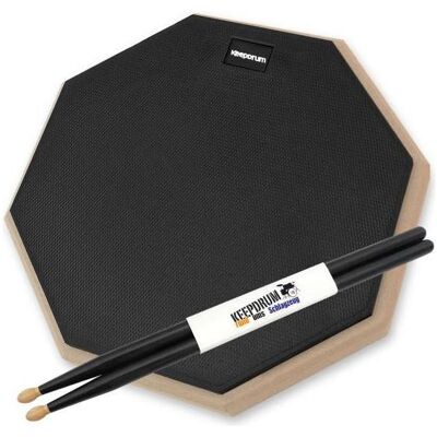 keepdrum Übungspad DP-BK12 schwarz 12 Zoll mit Drumsticks 5BB 1 Paar, Schlagzeug Zubehör, Schwarz keepdrum Übungspad DP-BK12 schwarz 12 Zoll mit Drumsticks 5BB 1 Paar, Schlagzeug Zubehör, Schwarz