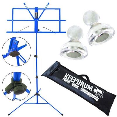keepdrum MUS2BL Notenständer Blau mit 10 Magnete, Notenständer, Blau keepdrum MUS2BL Notenständer Blau mit 10 Magnete, Notenständer, Blau