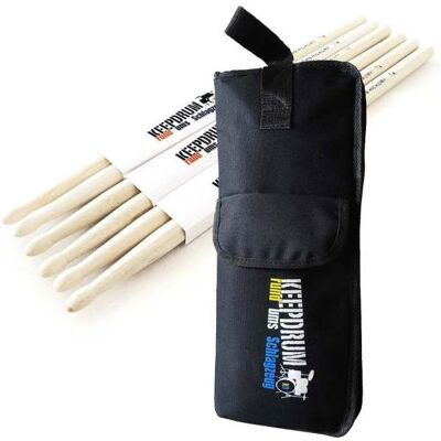 keepdrum 7A Hickory Schlagzeugstöcke 3 Paar mit Stickbag (Schlagzeug), Drumsticks + Schlägel, Braun keepdrum 7A Hickory Schlagzeugstöcke 3 Paar mit Stickbag (Schlagzeug), Drumsticks + Schlägel, Braun