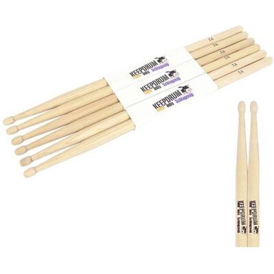 keepdrum 5A Hickory Drumsticks 3 Paar (Schlagzeug), Drumsticks + Schlägel, Braun keepdrum 5A Hickory Drumsticks 3 Paar (Schlagzeug), Drumsticks + Schlägel, Braun