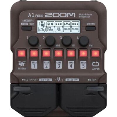 Zoom A1 Four (Saxophon, Trompete, Violine), Effektpedal, Schwarz Zoom A1 Four (Saxophon, Trompete, Violine), Effektpedal, Schwarz