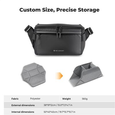 K&F Concept Sling Bag 10L Urban Wander 13 (Black) (10 l), Kameratasche, Schwarz K&F Concept Sling Bag 10L Urban Wander 13 (Black) (10 l), Kameratasche, Schwarz