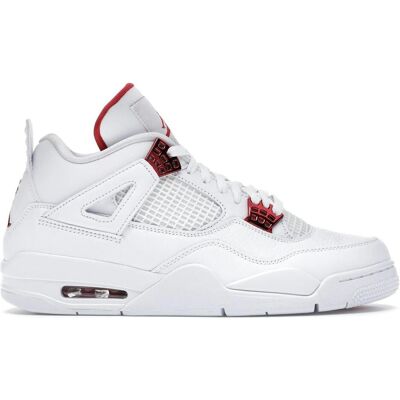 Nike Herren, Sneakers, Air Jordan 4, Rot, Weiss, Silber, (42) Nike Herren, Sneakers, Air Jordan 4, Rot, Weiss, Silber, (42)