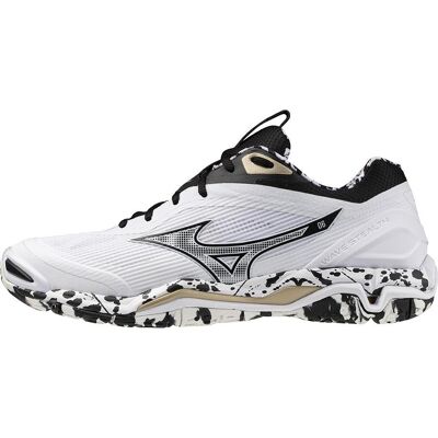 Mizuno Unisex, Hallenschuhe, Wave Stealth 6 (44), Gold, Schwarz, Weiss Mizuno Unisex, Hallenschuhe, Wave Stealth 6 (44), Gold, Schwarz, Weiss