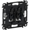 Legrand Einsatz IN’MATIC Doppelwechselschalter, Schalter + Taster, Grau