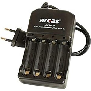 Arcas Ladegerät ARC-2009 (1 Stk., AAA, AA, Ladegerät ohne Akku), Akku Ladegerät Arcas Ladegerät ARC-2009 (1 Stk., AAA, AA, Ladegerät ohne Akku), Akku Ladegerät