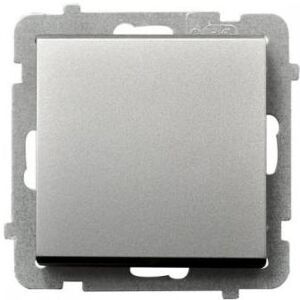 Ospel ŁP-1R/m/38, Schalter + Taster, Silber Ospel ŁP-1R/m/38, Schalter + Taster, Silber