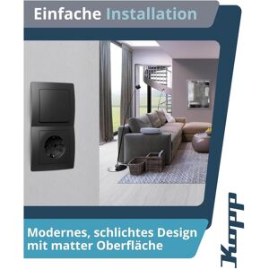 Kopp Einsatz Schaltaktor Paris Schwarz (matt) 651350084, Schalter + Taster, Schwarz Kopp Einsatz Schaltaktor Paris Schwarz (matt) 651350084, Schalter + Taster, Schwarz