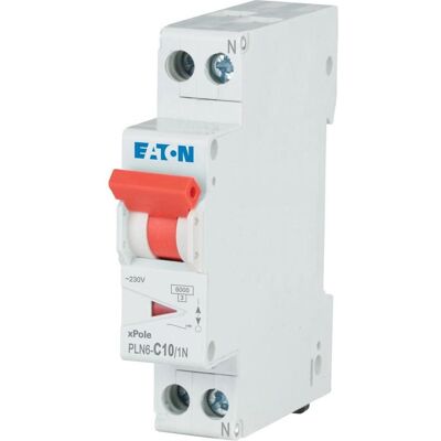 Eaton PLN6-C10/1N-DE Leitungsschutzschalter 10A 1p+N Steckkl. C, Relais Eaton PLN6-C10/1N-DE Leitungsschutzschalter 10A 1p+N Steckkl. C, Relais