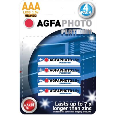 Agfaphoto Batterie 4 x AAA (4 Stk., AAA), Batterien + Akkus Agfaphoto Batterie 4 x AAA (4 Stk., AAA), Batterien + Akkus