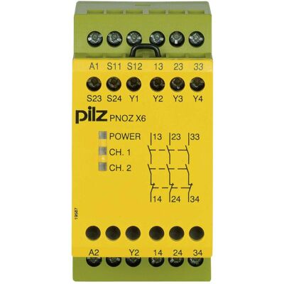 Pilz PNOZ X6 - 24VAC 24VDC Sicherheitsschaltgerät - Sicherheitsschaltgerät Pilz PNOZ X6 - 24VAC 24VDC Sicherheitsschaltgerät - Sicherheitsschaltgerät