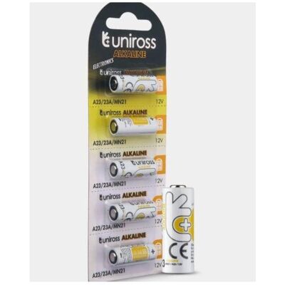Uniross Batteri 5 pak -SP5 A23 ALKALINE (5 Stk., A23), Batterien + Akkus Uniross Batteri 5 pak -SP5 A23 ALKALINE (5 Stk., A23), Batterien + Akkus