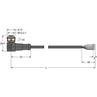 Turck Aktuator- und Sensorleitung/PUR Anschlussleitung WKC4.5T-3/TXO3700 (3 m), Stromkabel, Orange Turck Aktuator- und Sensorleitung/PUR Anschlussleitung WKC4.5T-3/TXO3700 (3 m), Stromkabel, Orange