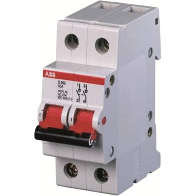 ABB E202/125R Trennschalter 125A 2-polig Schaltgriff rot, Elektronikzubehör + Gehäuse, Rot ABB E202/125R Trennschalter 125A 2-polig Schaltgriff rot, Elektronikzubehör + Gehäuse, Rot